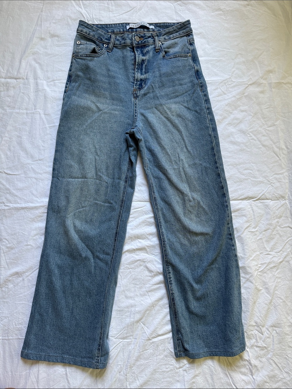 Tinseltown Wide-Leg High-Rise Jeans - Light Blue
